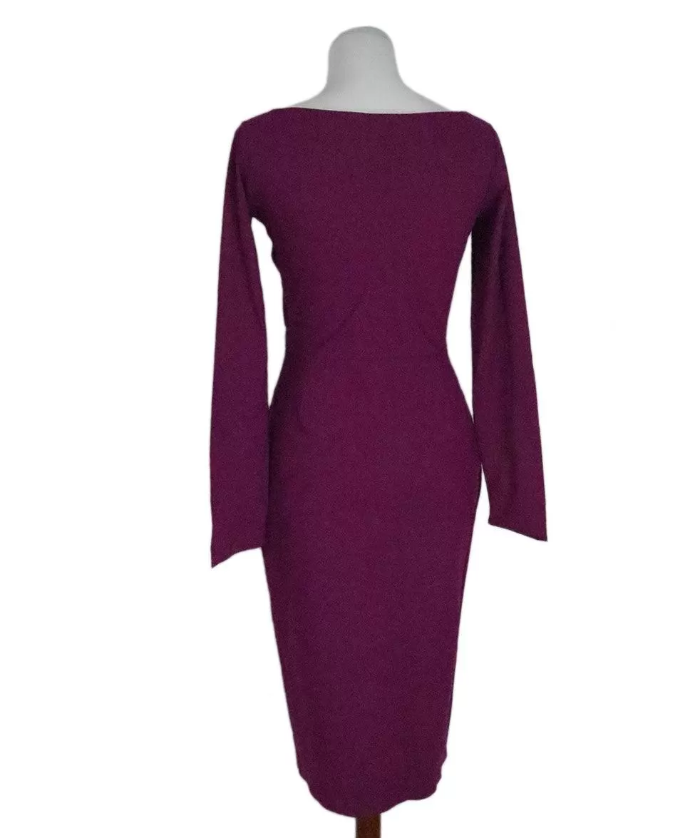 Chiara Boni Purple Faux Leather Dress sz 10