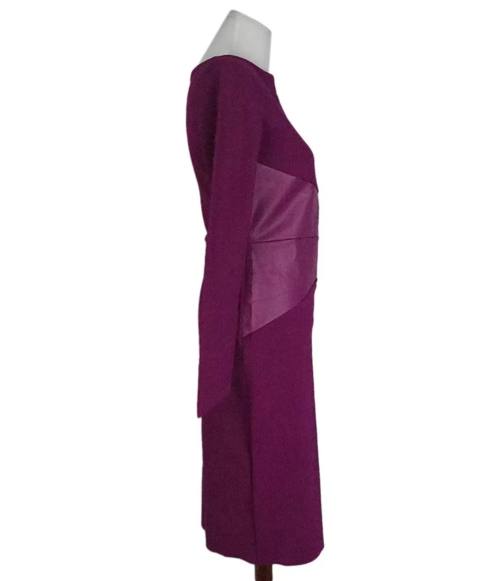 Chiara Boni Purple Faux Leather Dress sz 10