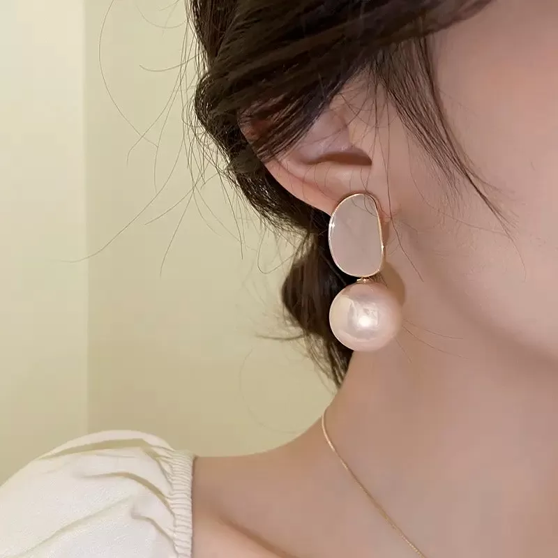 Classic Elegant Imitation Pearl Dangle Earrings For Women