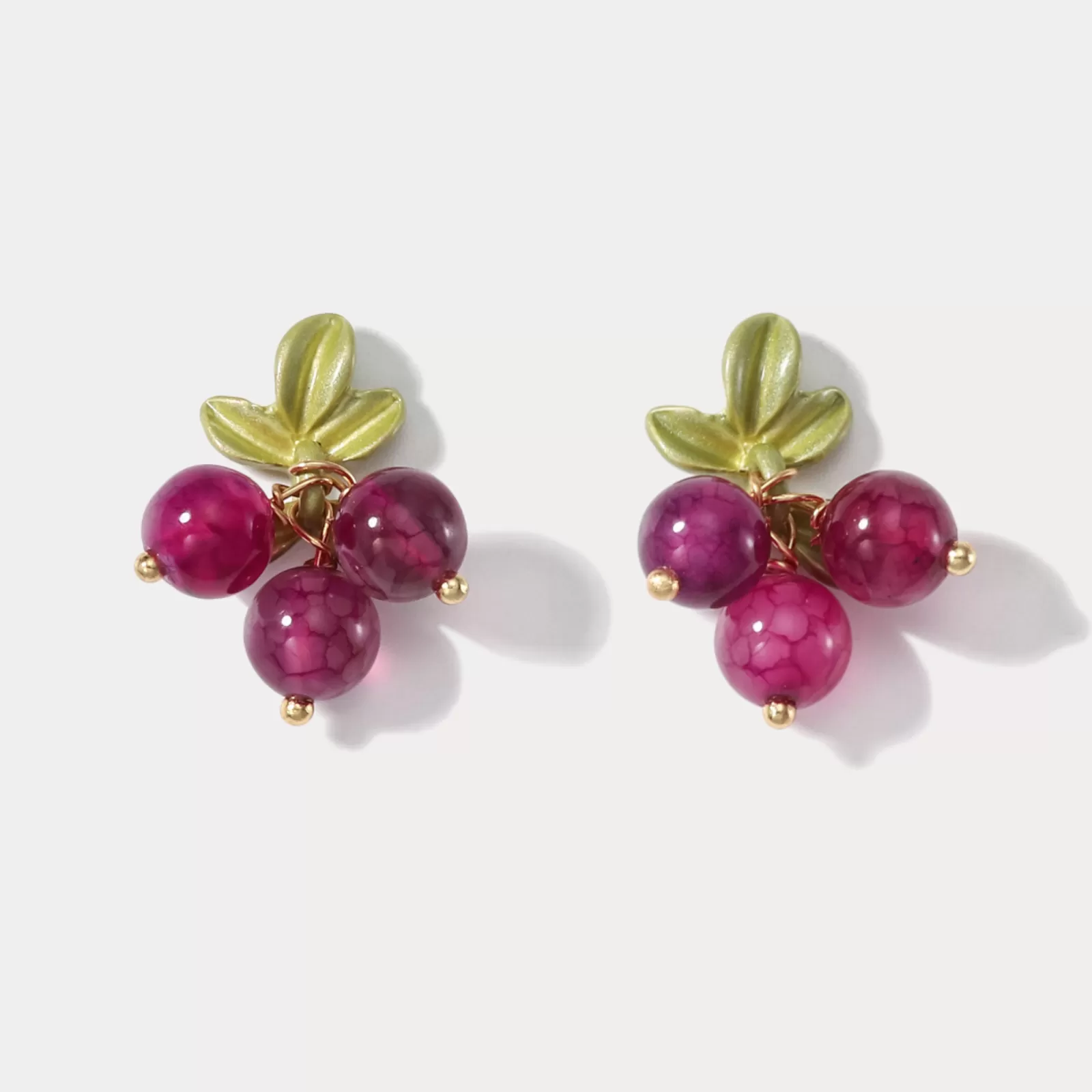 Cranberry Stud Earrings