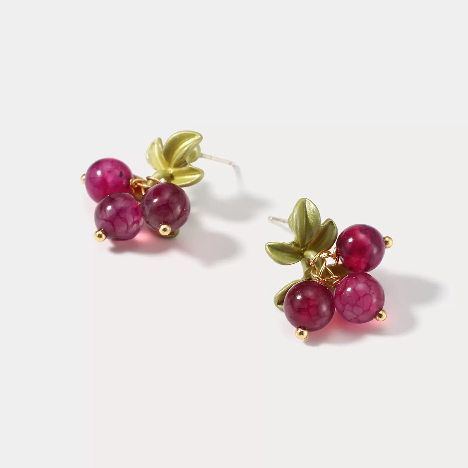 Cranberry Stud Earrings