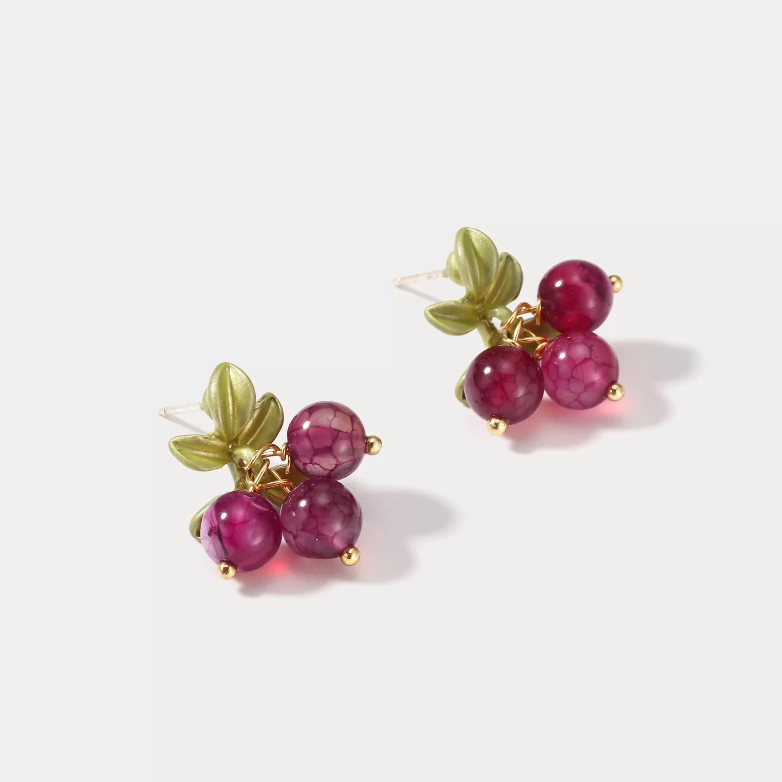 Cranberry Stud Earrings