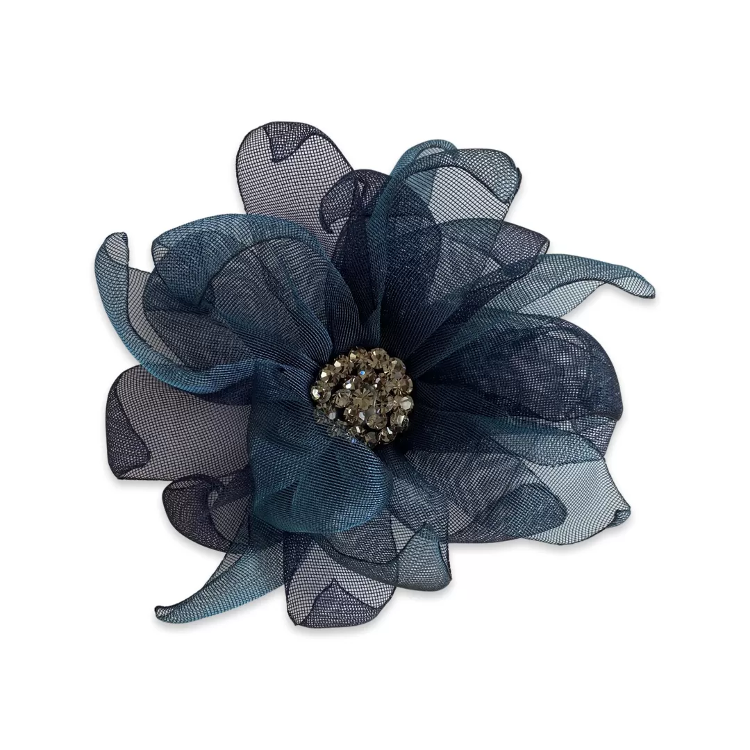 Crystal Magnetic Flower Brooch