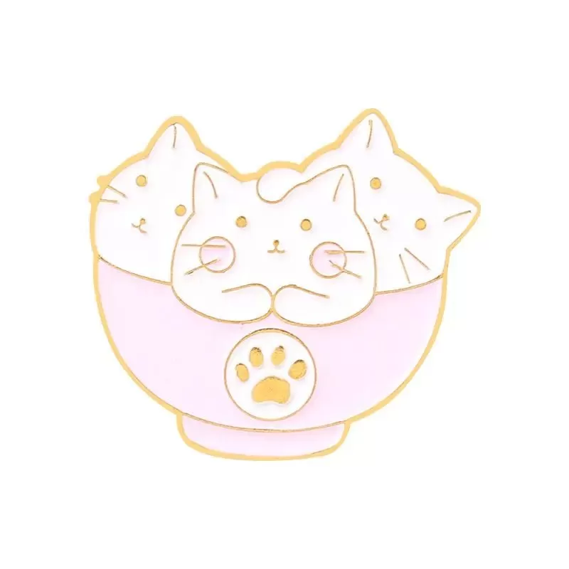 Cute Cat Food Enamel Pin