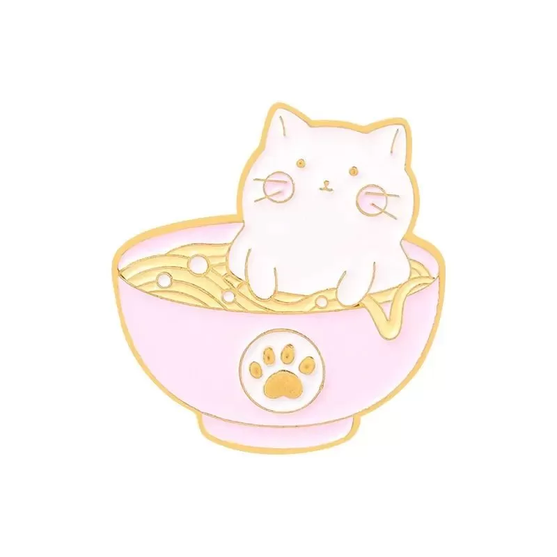 Cute Cat Food Enamel Pin