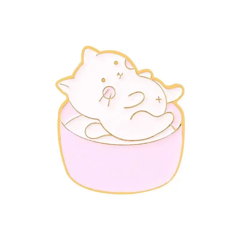 Cute Cat Food Enamel Pin