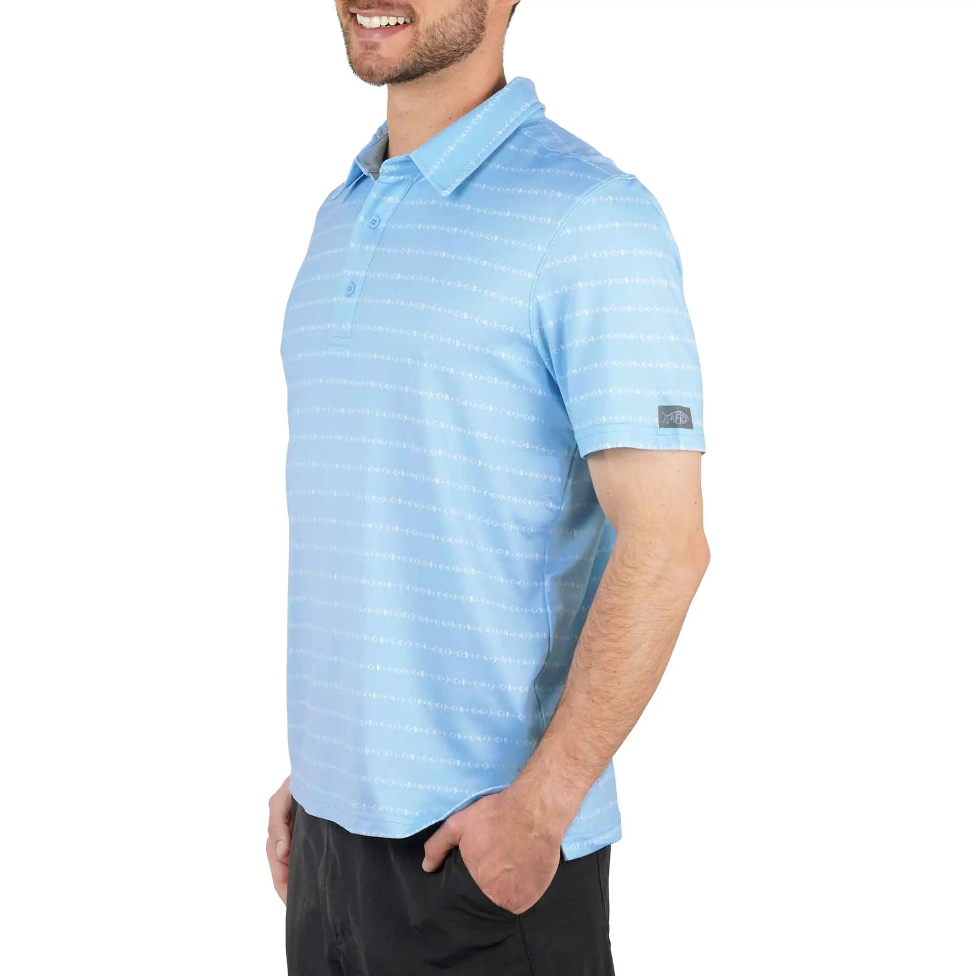 Cypress Printed Performance Polo Shirt