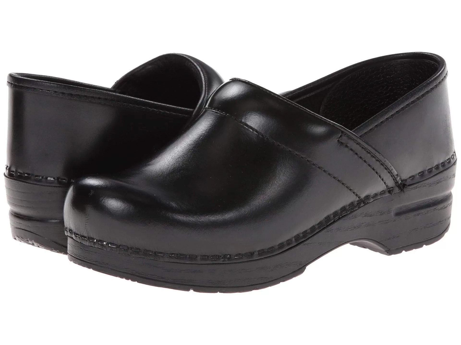 DANSKO Professional Black Cabrio Leather Clogs