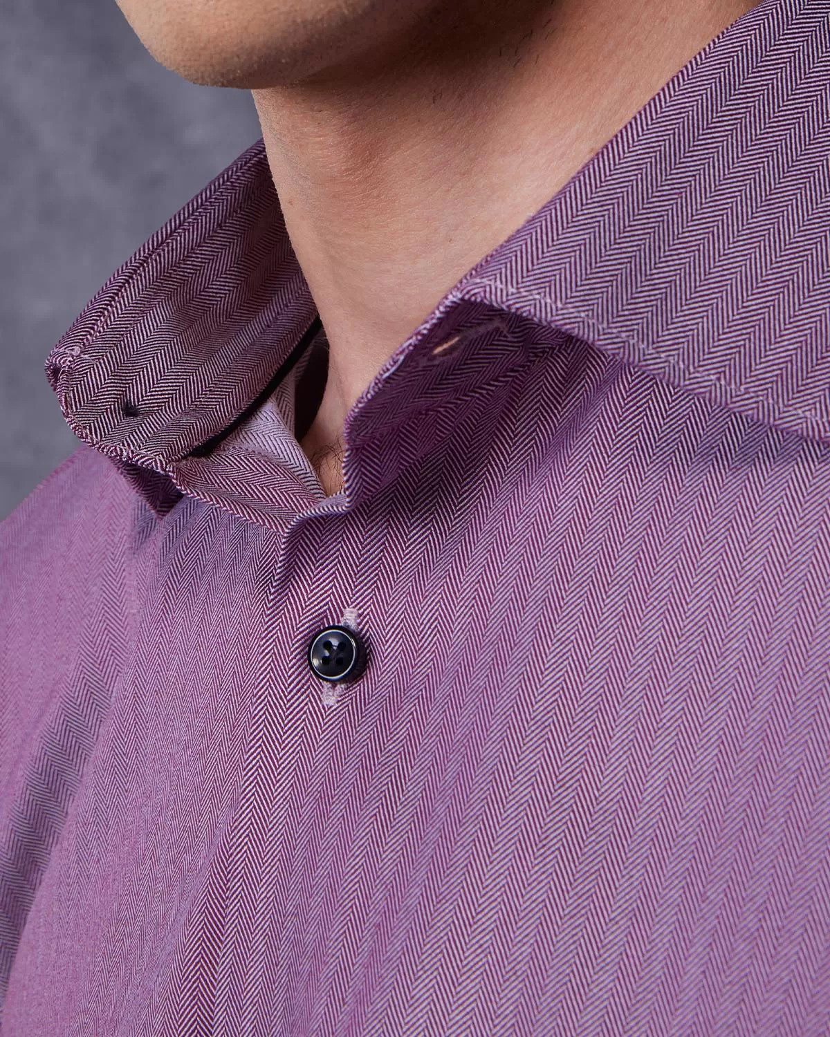 Dark Cherry Herringbone Shirt