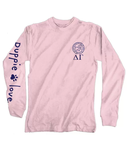 DELTA GAMMA PUP, ADULT LS (PRINTED TO ORDER)