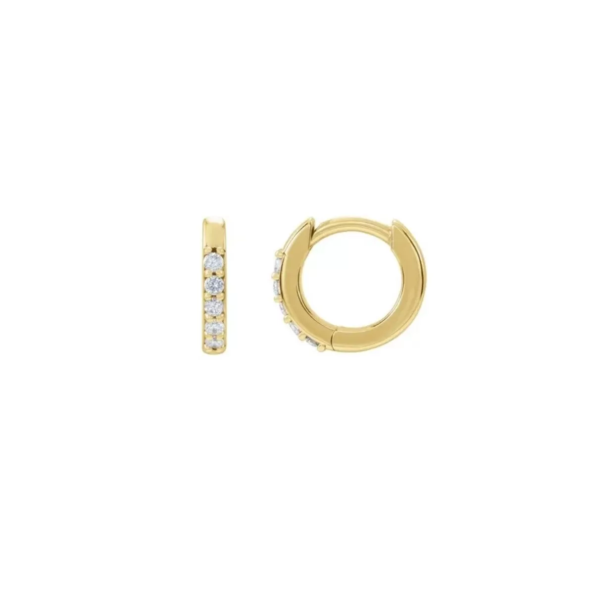 Diamond Small Diamond Hoop Earrings