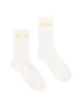 Drew House Scribble Logo Socks White