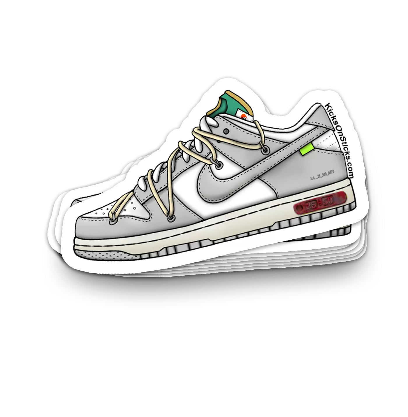 Dunk Low "Off-White Lot 25" Sneaker Sticker