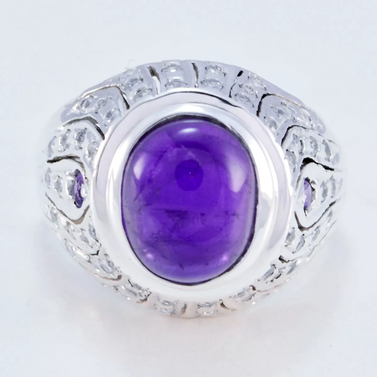 Elegant Stone Amethyst 925 Sterling Silver Rings Fashion Jewelry