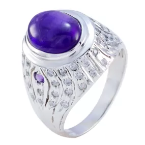 Elegant Stone Amethyst 925 Sterling Silver Rings Fashion Jewelry