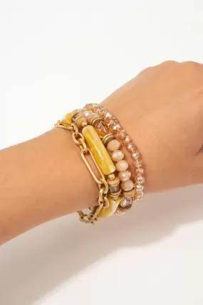 Elle 4-Piece Stretch Bracelet - Gold