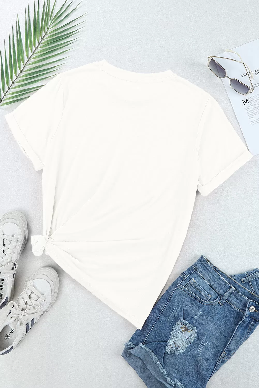 Explore More Collection - AMERICA Round Neck Short Sleeve T-Shirt