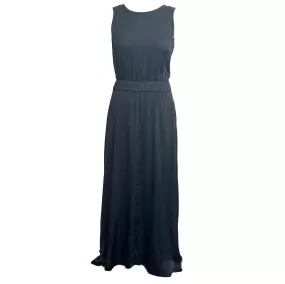 Forte Forte Black Silky Satin Maxi Dress XS