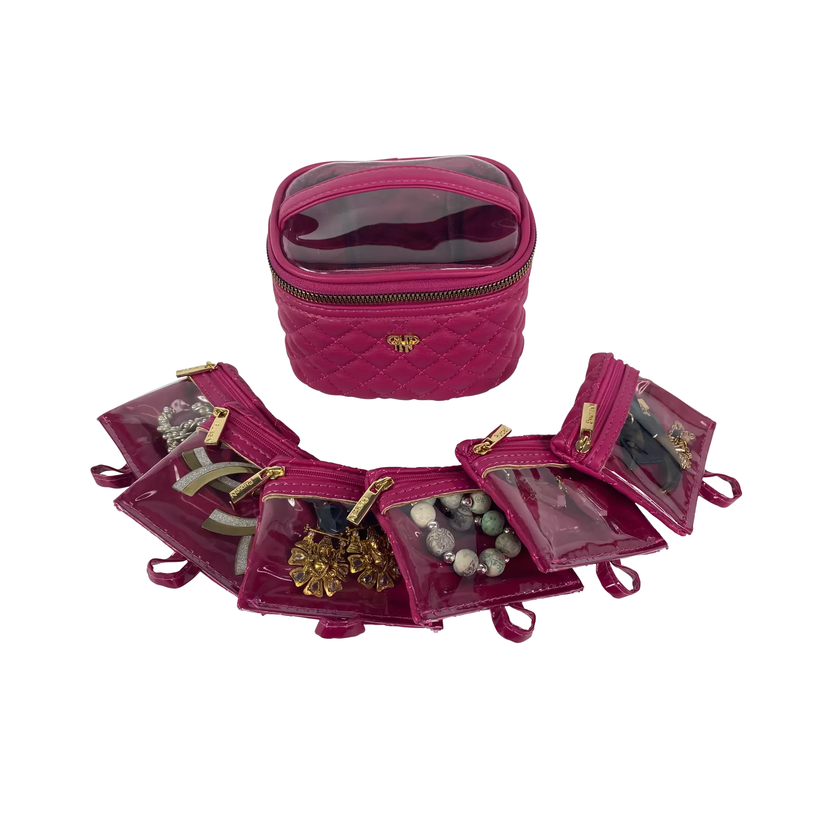 Getaway Jewelry Case - Magenta Quilted