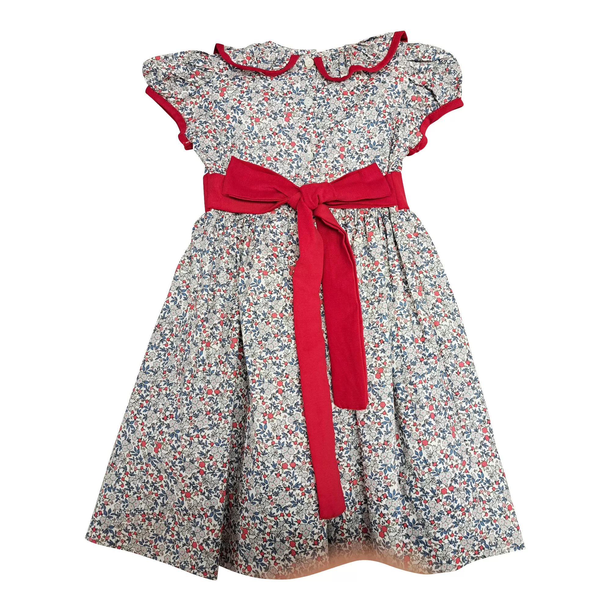 Girl's "Callie & Carter" Christmas Ruffle Collar Dress