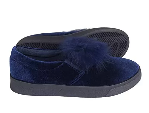 Girls Suede Faux Fur Cute Flat Platform Shoes Sneakers (Kids 5-10yrs.)