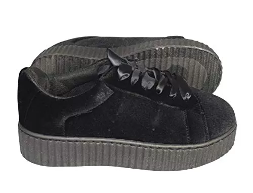 Girls Suede Faux Fur Cute Flat Platform Shoes Sneakers (Kids 5-10yrs.)