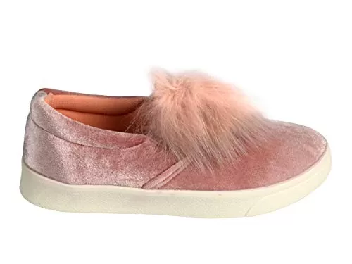 Girls Suede Faux Fur Cute Flat Platform Shoes Sneakers (Kids 5-10yrs.)