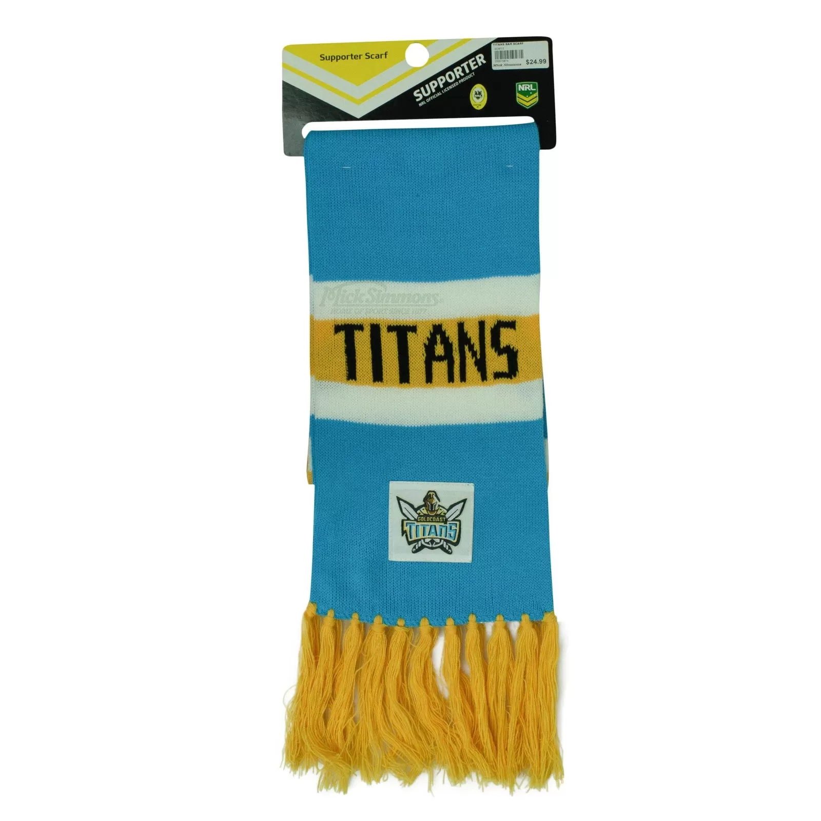 Gold Coast Titans NRL Rugby League Bar Scarf