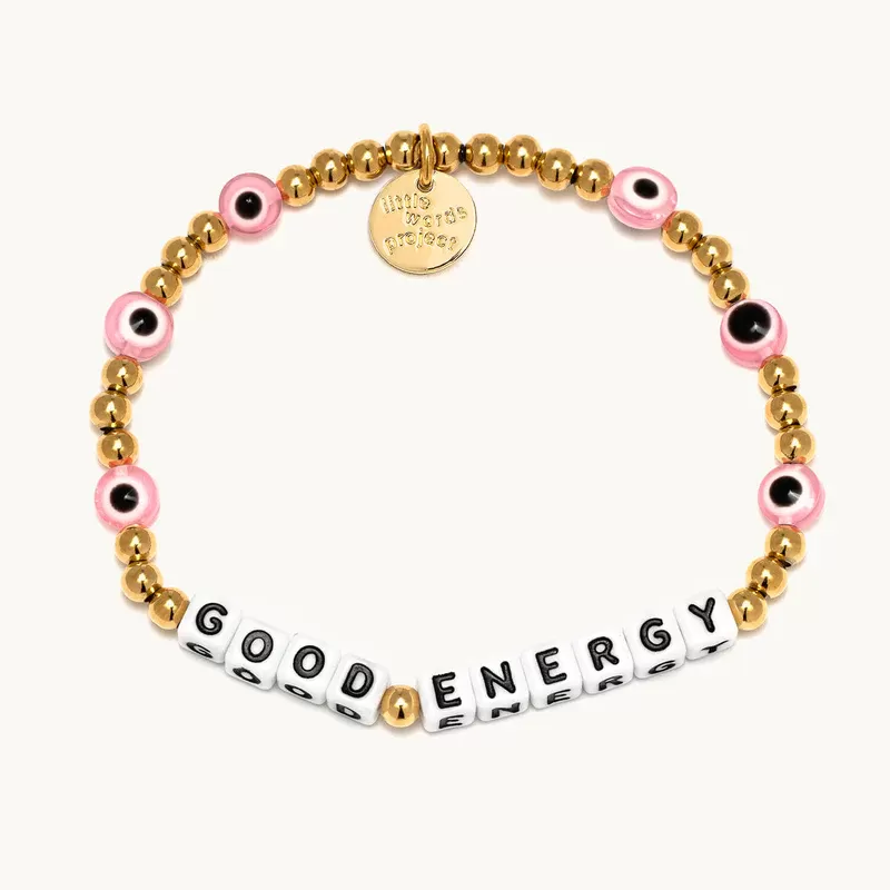 Good Energy Bracelet in Gold Little Words Project