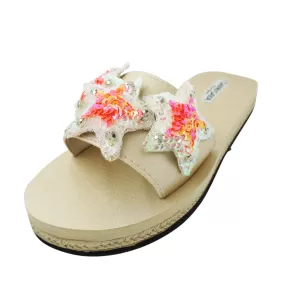 Hamptons Pink Stars- Waterproof Espadrille Flat