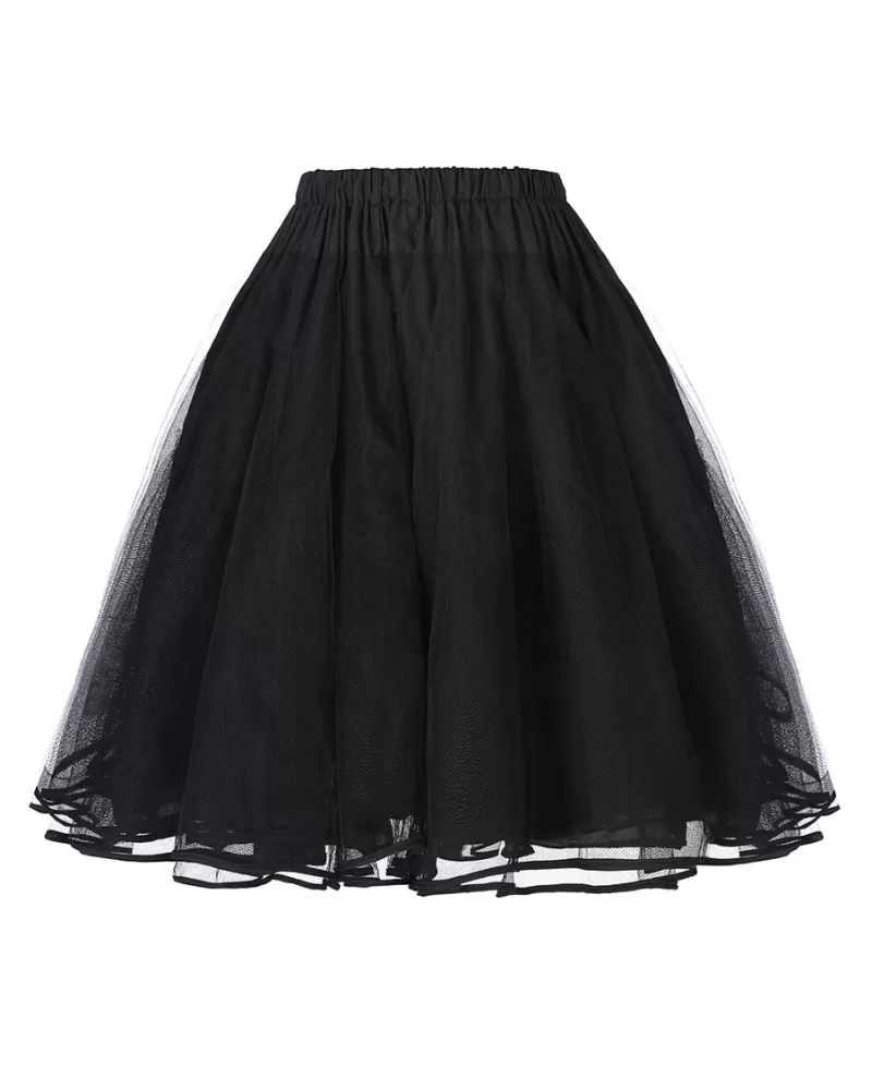 High Waist A-Line Pockets Skirt Skater Flared Midi Skirt