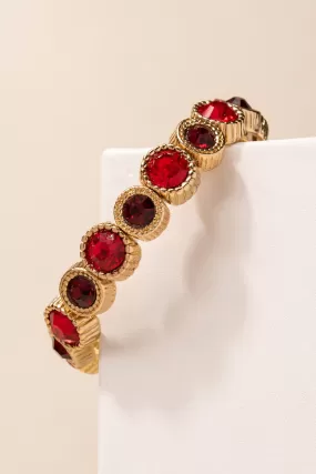 Holly Round Rhinestone Bracelet