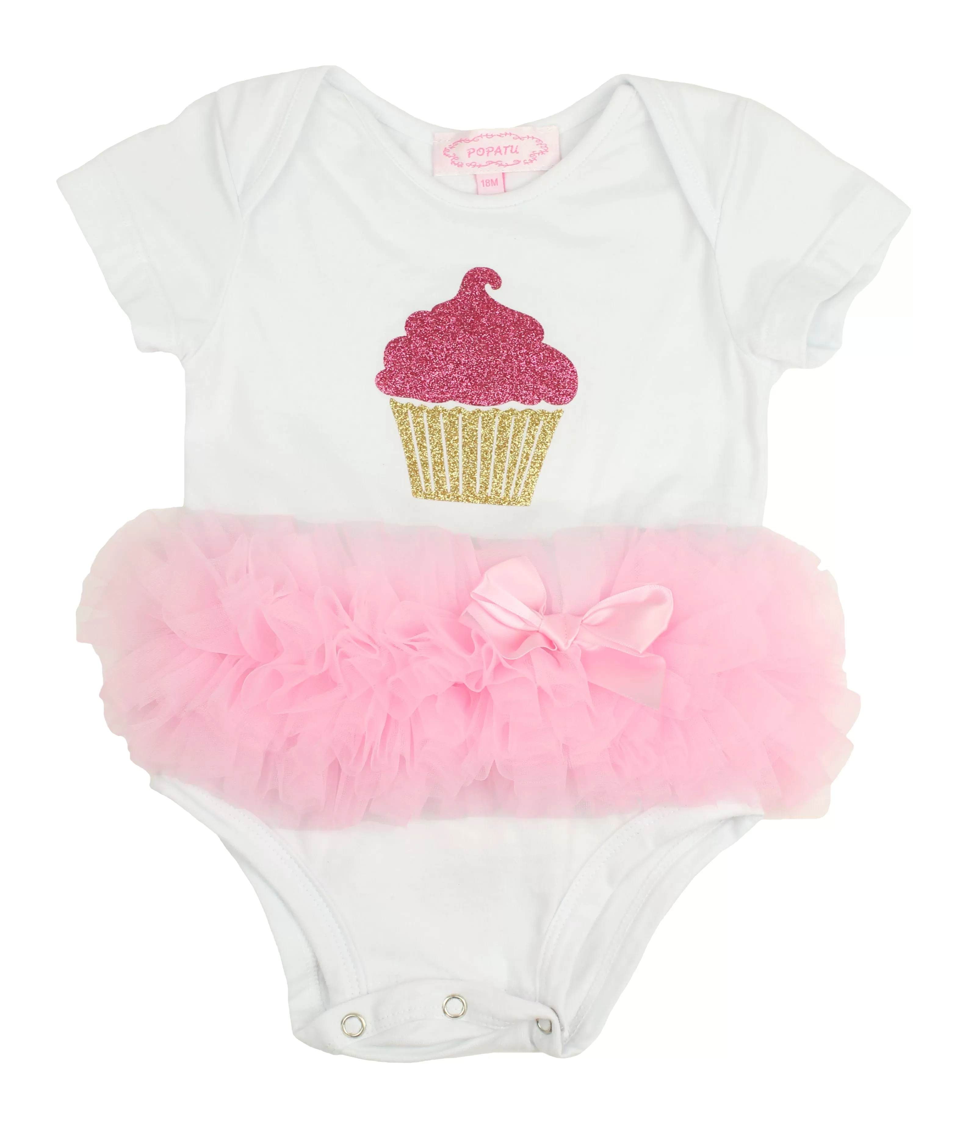 HotPink/ Gold Cupcake Ruffle Bodysuit