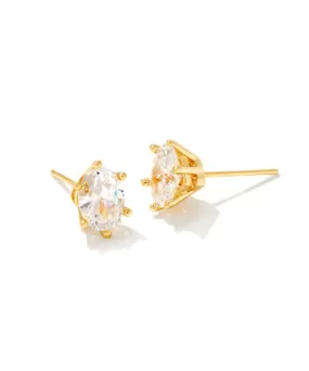 Kendra Scott Cailin Crystal Stud Earrings - Gold OR Silver