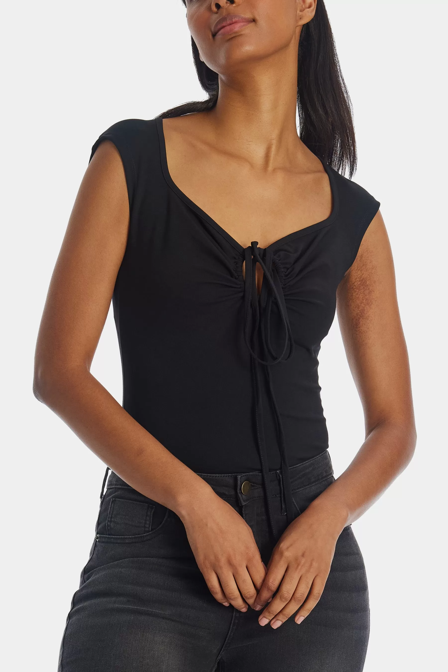 Keyhole Halter Neck Off The Shoulder Top