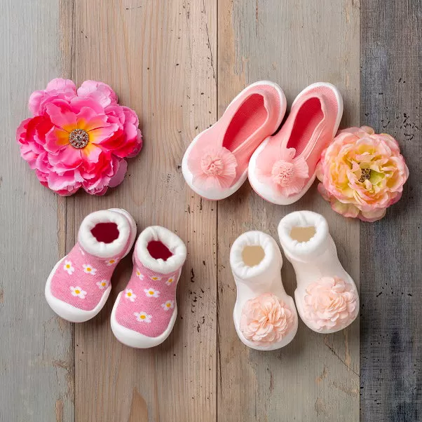 Komuello Baby Shoes - Flat - Pompom Flower