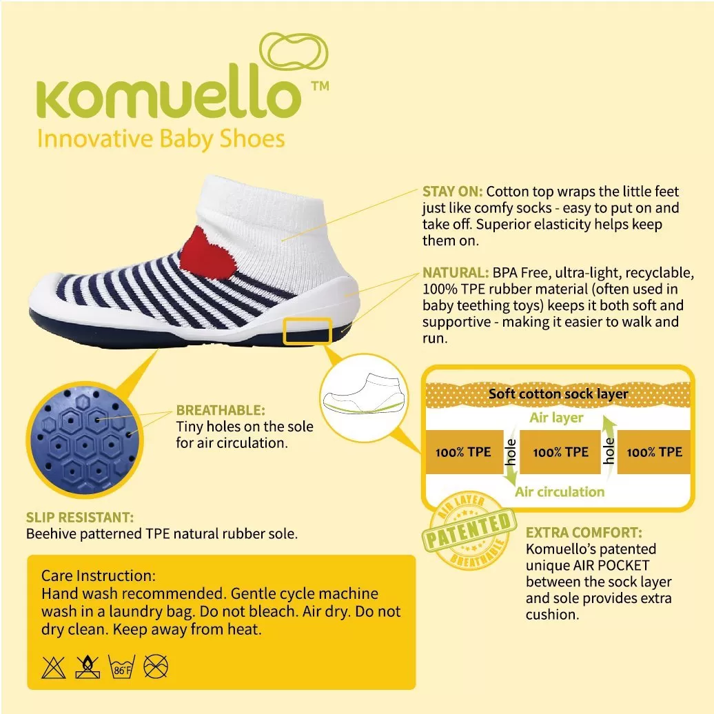 Komuello Baby Shoes - Flat - Pompom Flower