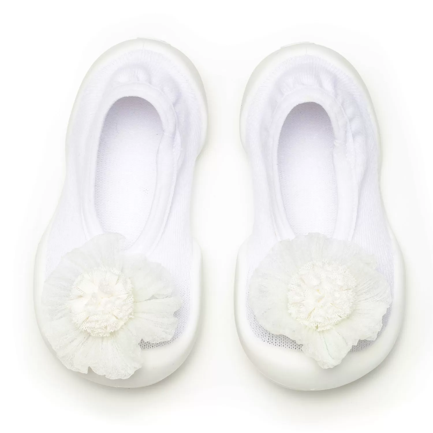 Komuello Baby Shoes - Flat - Pompom Flower