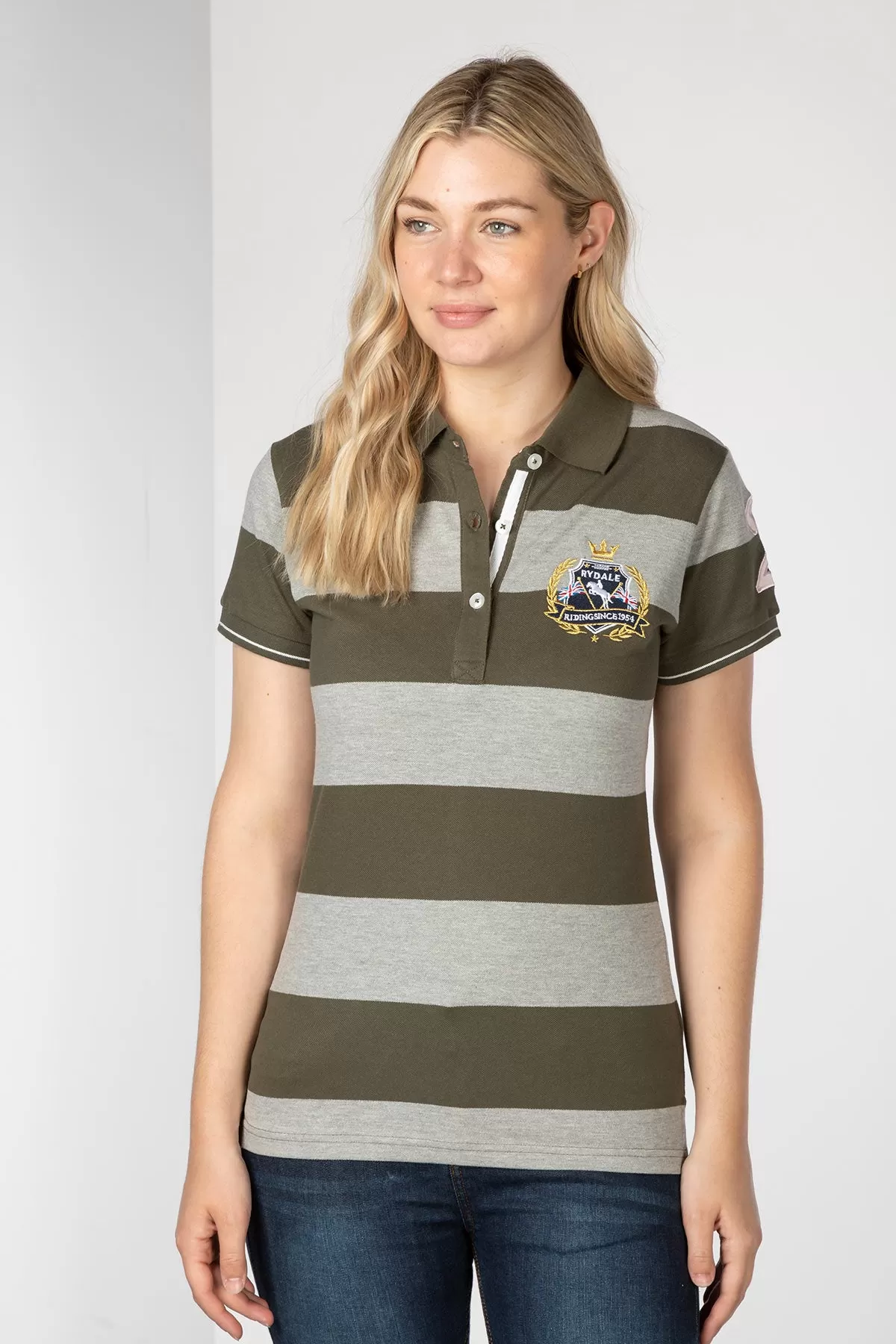 Ladies Striped Polo Shirt - Chloe