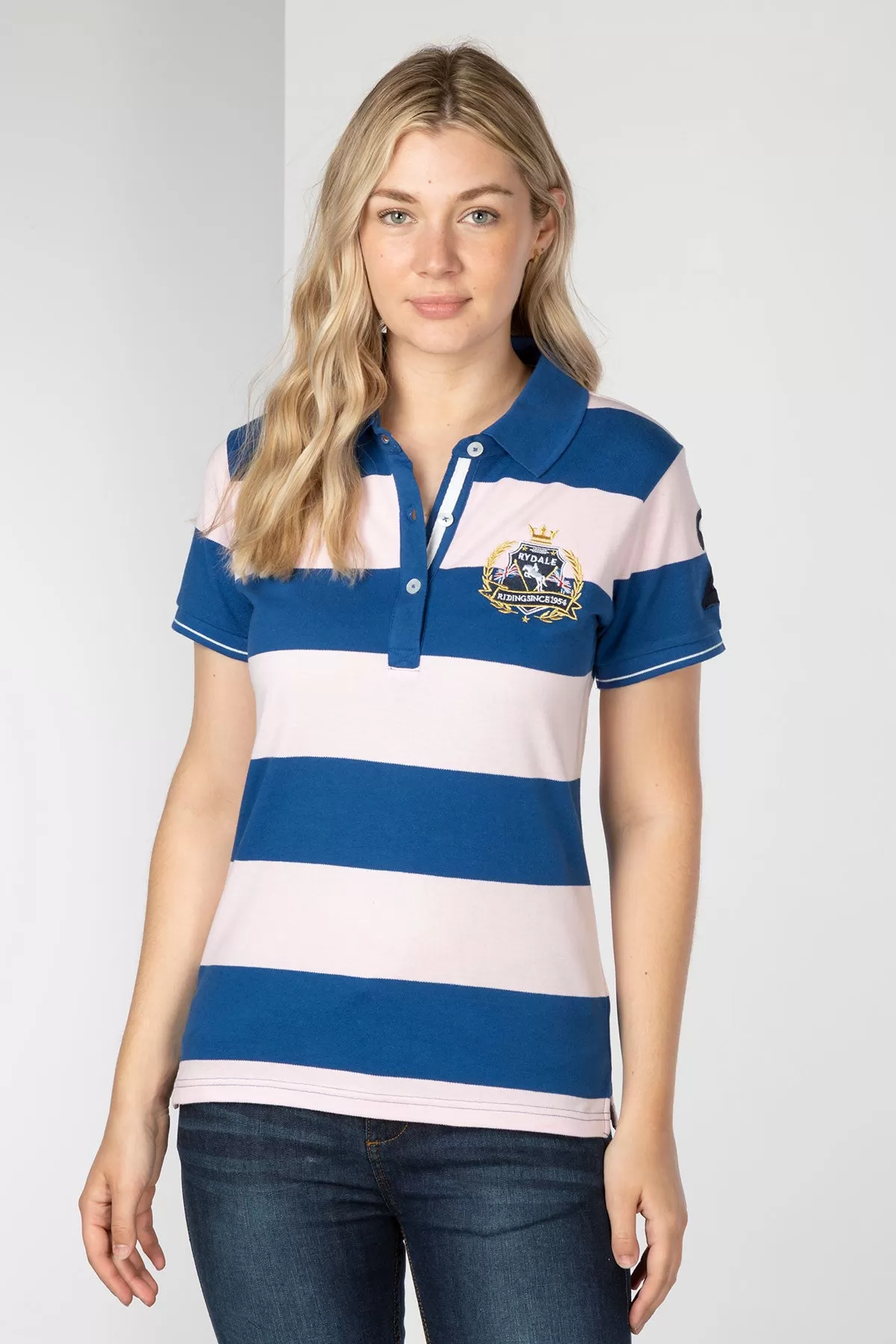 Ladies Striped Polo Shirt - Chloe