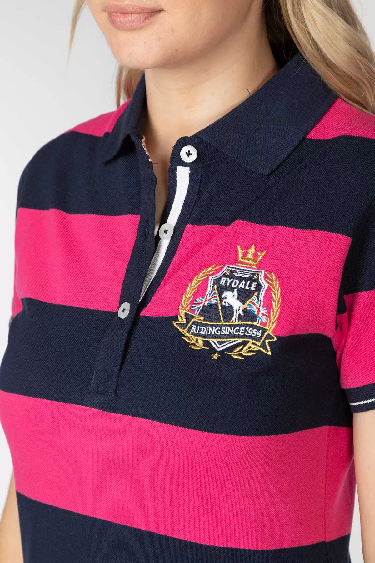 Ladies Striped Polo Shirt - Chloe