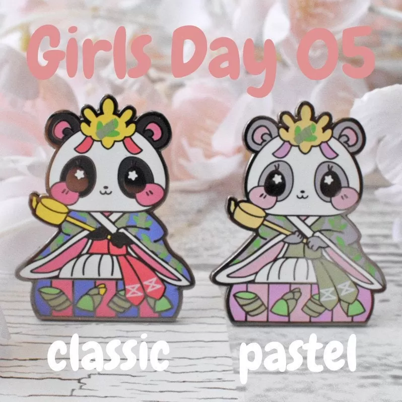 Lady Panda: Girl's Day Animal Enamel Pins