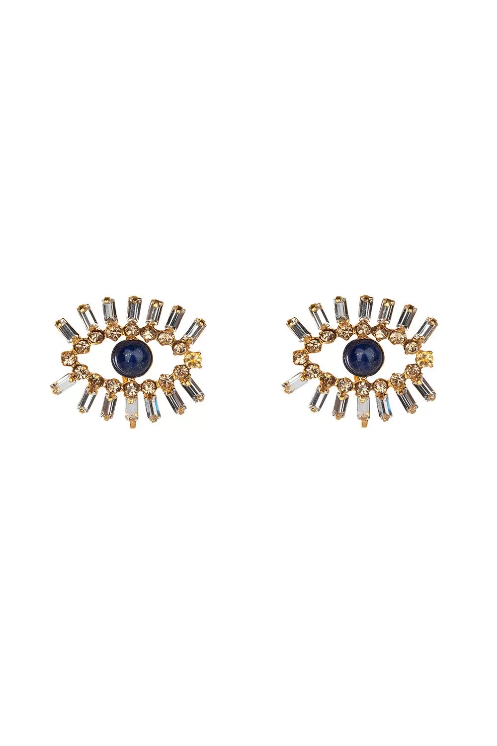 Lapis Evil Eye Earrings