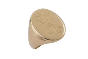 Large heavy antique signet ring from 1910