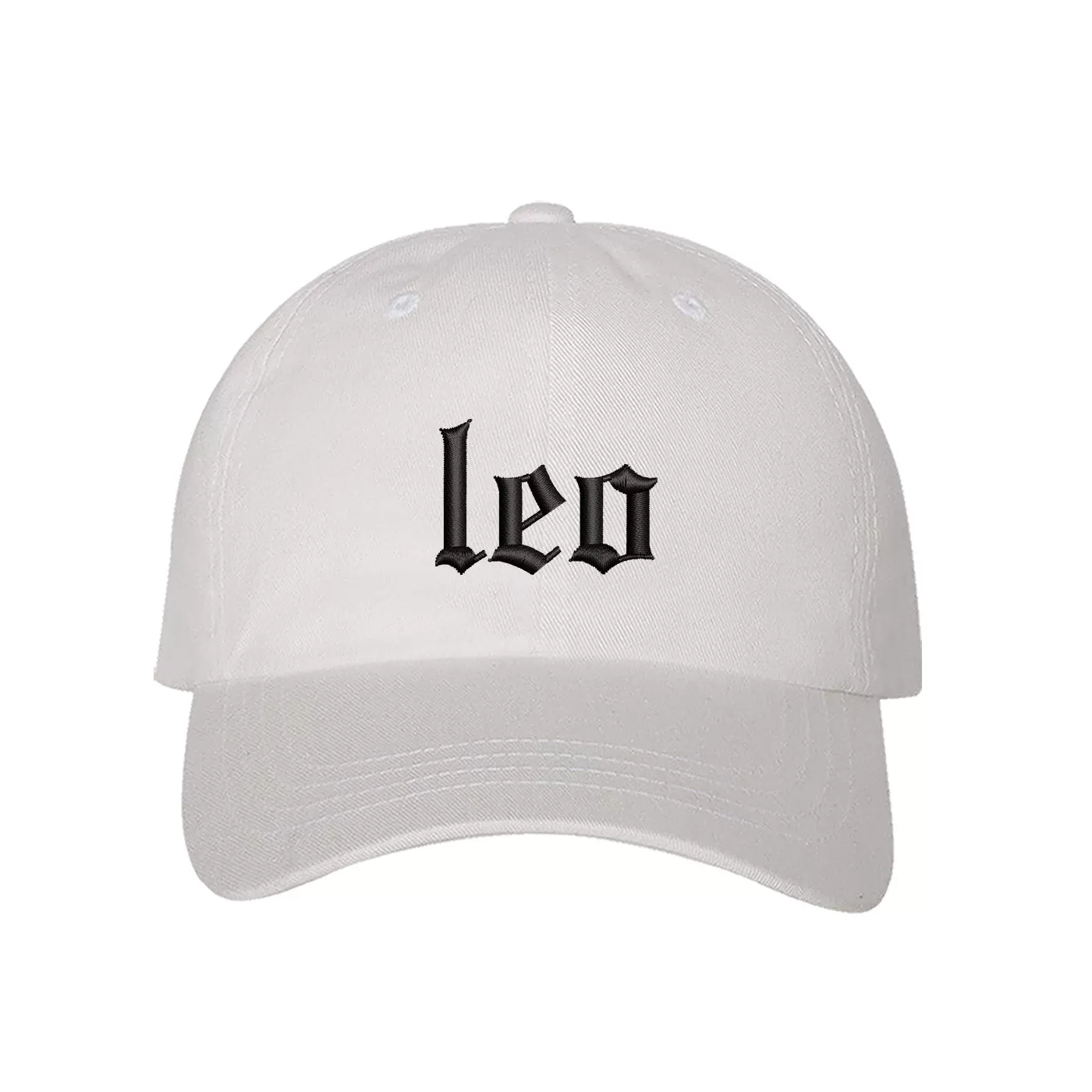 Leo Old English Writing Baseball Hat