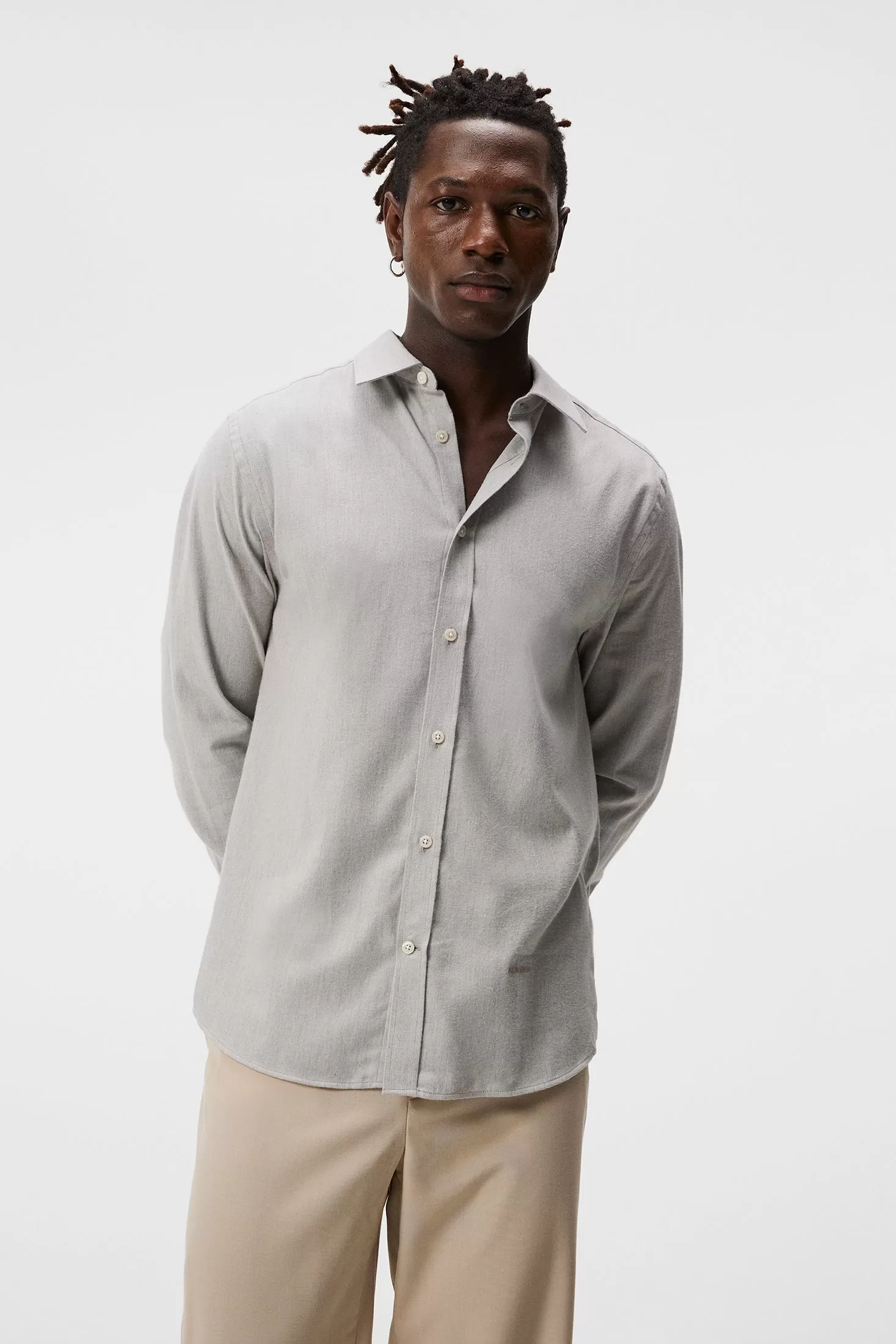 Light Flannel Slim Shirt