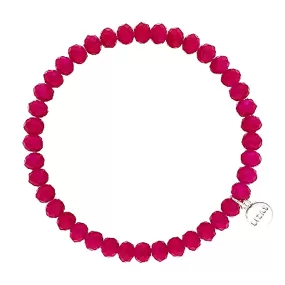 Lizas Nashville 6mm Crystal Bracelet Magenta