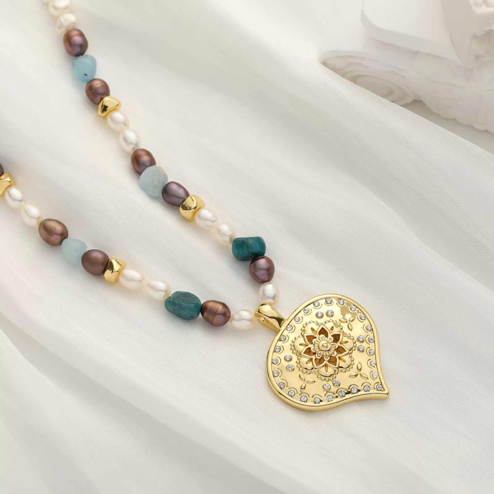 Lotus Pearl Necklace