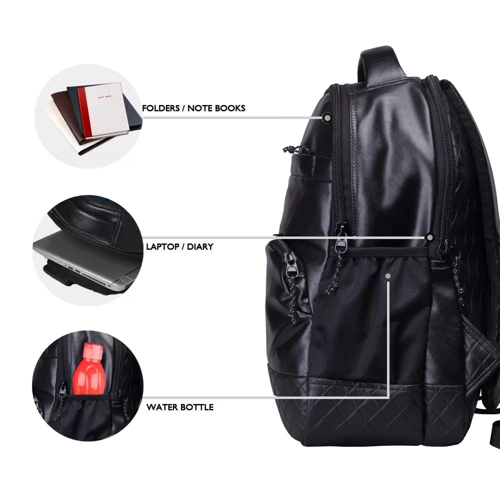 Luxur 25L Black Laptop Backpack