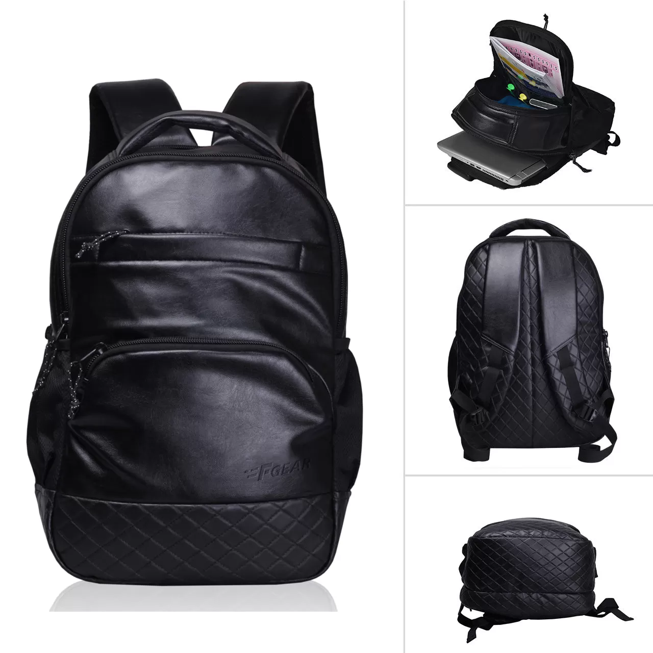 Luxur 25L Black Laptop Backpack